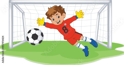 boy playing football