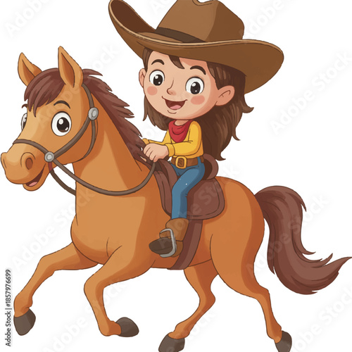 cowboy riding horse