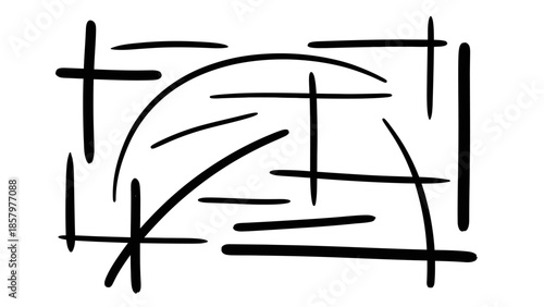 Abstract black lines creating a dynamic and modern artistic composition.