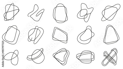 Abstract Hand-Drawn Organic Shapes Collection for Creative Design Projects.