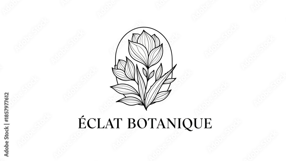 Fototapeta premium Eclat Botanique elegant floral logo design.