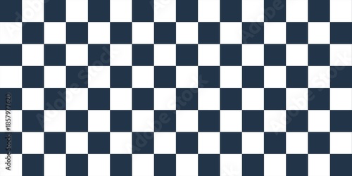 Tableau sur toile A seamless, high-resolution graphic pattern featuring a classic dark blue and white checkerboard design