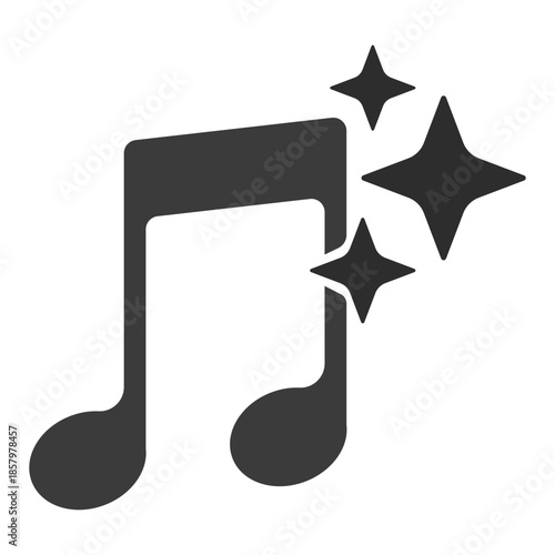 AI App Music Creation Technology App Vector Icon Silhouette Illustration