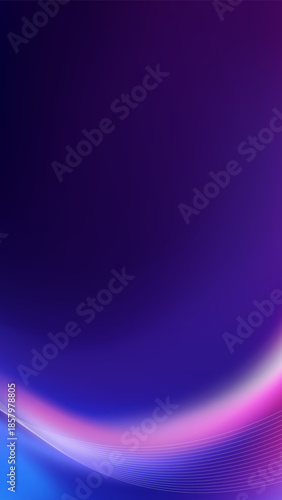 Neon Glow Wave on Dark Purple Abstract Design	A futuristic abstract background with a