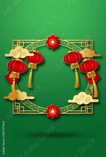 happy chinese new year 2026 green screen background