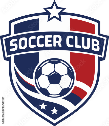 Professional Soccer Club Logo Design Template. Graphic Vector Illustration of Soccer Academy