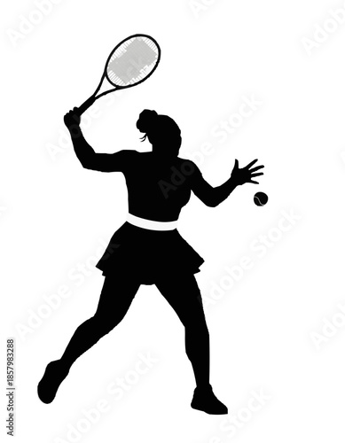 Tennis player in action 
