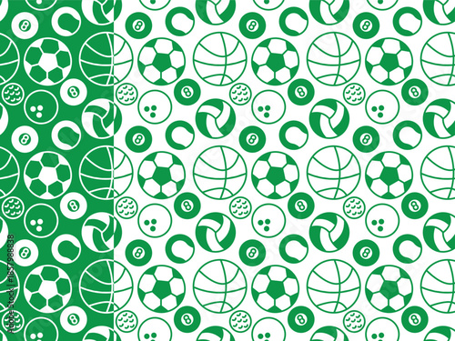 Green Ball Pattern Background for Sports Shop Banner