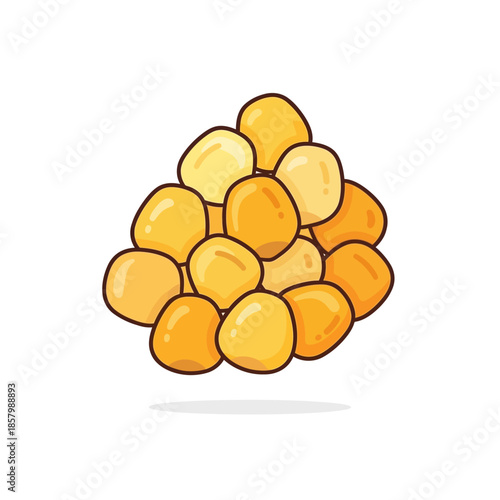 Vector icons Hand drawn pile of chickpeas cartoon vector illustration. EPS Editable