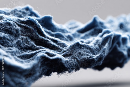 Textural Topography: A close-up view reveals a soft, undulating surface with a delicate, cloud-like texture, showcasing a beautiful interplay of light and shadow.