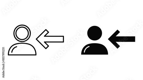 User profile icons with arrows indicating direction
