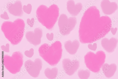 ピンクのハートの背景素材