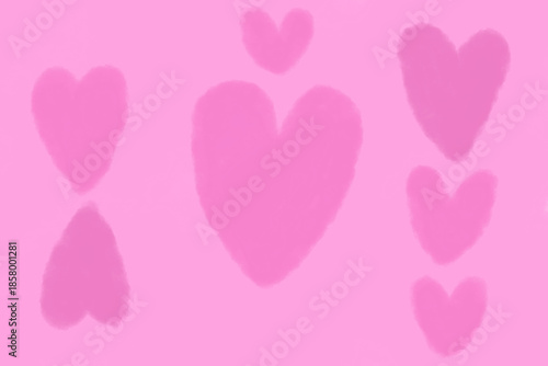 ピンクのハートの背景素材