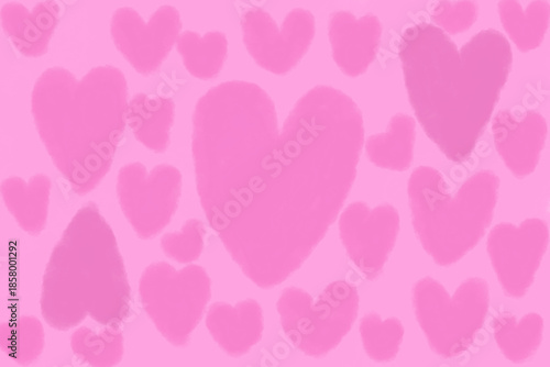 ピンクのハートの背景素材