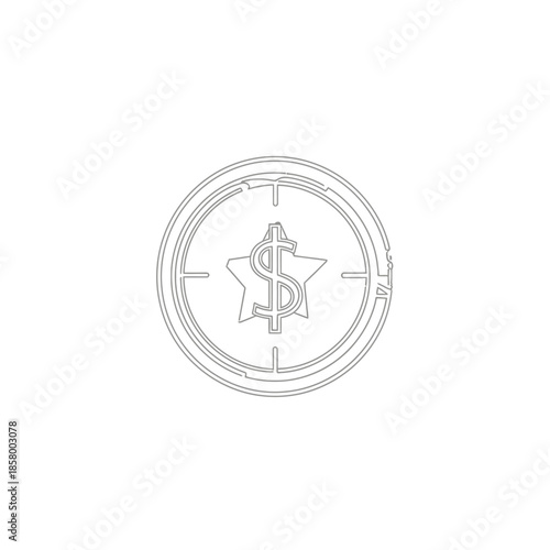 Close-up of coin with dollar sign, financial investment or currency concept image