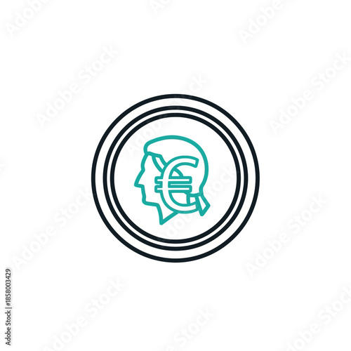 Futuristic Human Profile with Digital Interface and Technology Elements