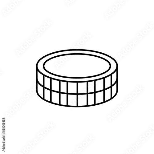 Isometric Illustration of Wooden Coin Token for Digital Currency or Payment Concept