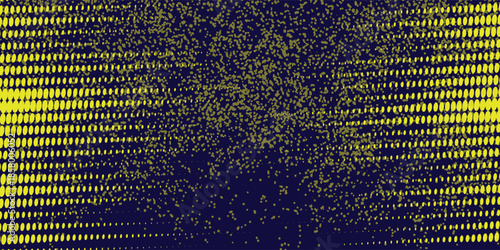 Yellow halftone on blue background. eps 10