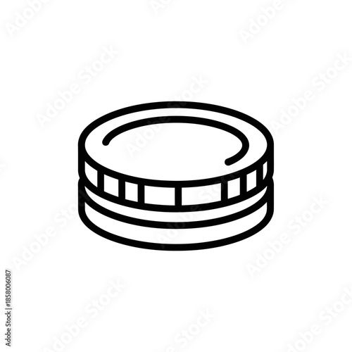 Simple Coin Illustration for Financial and Currency Concepts