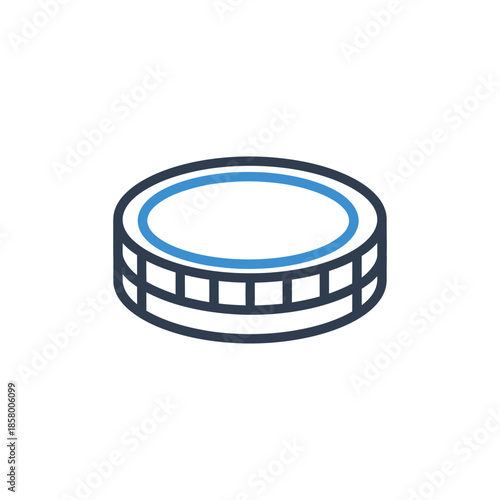 Simple Digital Illustration of a Coin Highlighting Financial and Currency Concepts