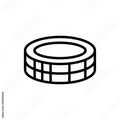 Stylized Digital Illustration of a Hockey Puck for Sports and Ice Hockey Themes