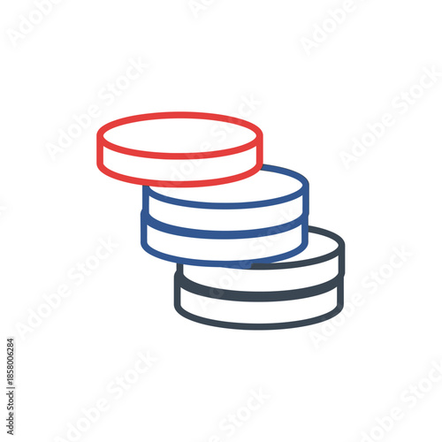 Abstract Coin Stack Illustration for Financial and Business Concepts