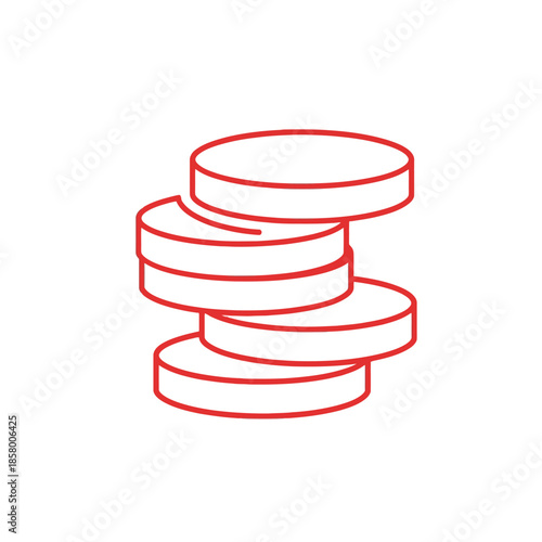 Digital Coin Stack Illustration for Financial and Investment Concepts