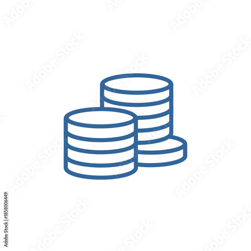Digital Economy Concept with Coin Stack Illustration for Financial Growth