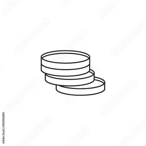 Minimalist Coin Stack Illustration for Financial and Business Concepts