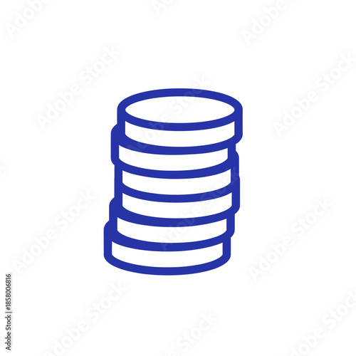Minimalist Coin Stack Illustration for Financial and Business Concepts