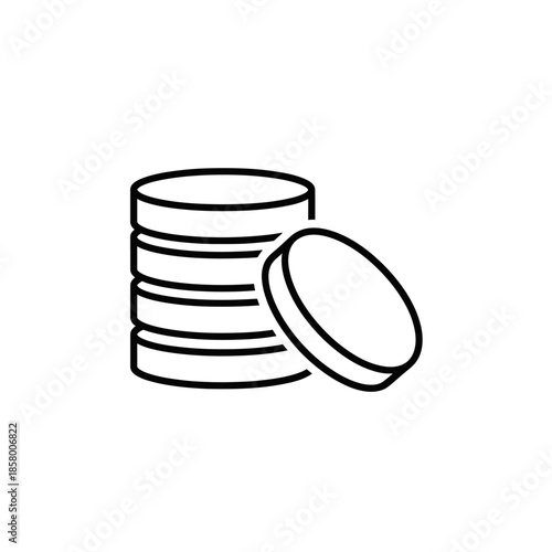 Minimalist Coin Stack Illustration for Financial or Business Concepts
