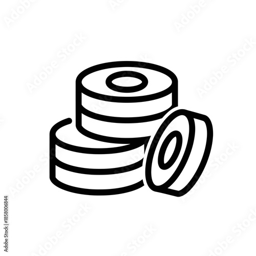 Minimalist Digital Currency Icon Illustration for Financial Technology Concepts