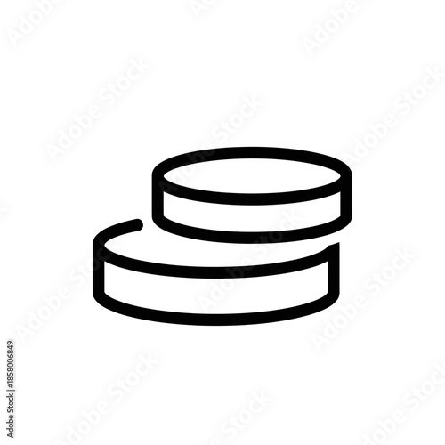 Minimalist Digital Coin Stack Illustration for Financial and Investment Concepts