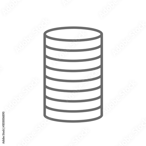 Minimalist Illustration of a Stack of Coins for Financial and Economy Themes