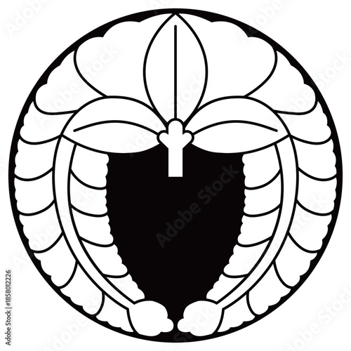 	家紋です。石持地抜下がり藤といいます。