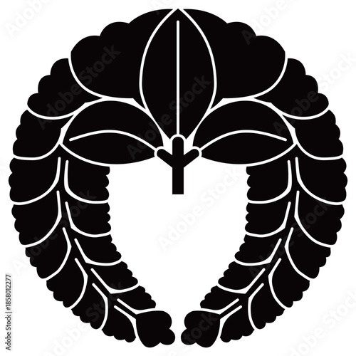 	家紋です。軸付き下がり藤といいます。