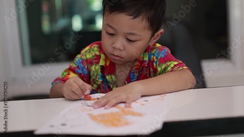 young man working at home