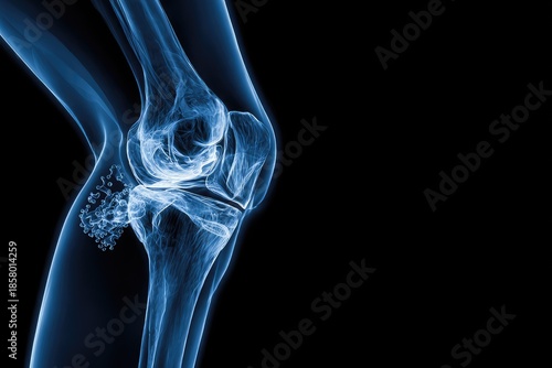 X-ray-like view of a human knee joint
