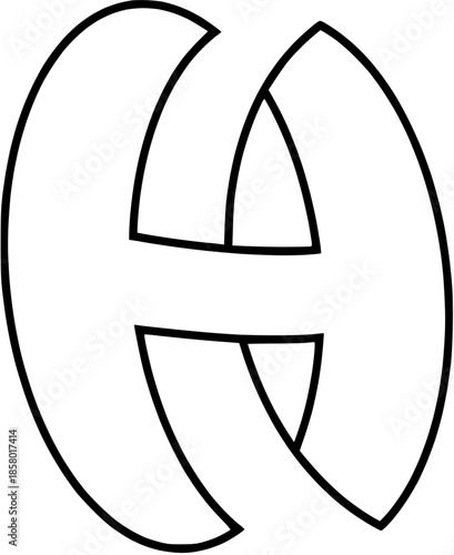 symbol of peace Ho or oh letter logo