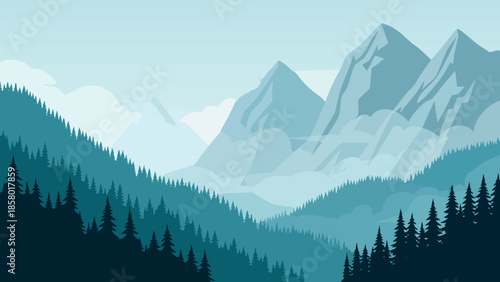 Serene mountain landscape