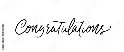 script text congratulations on light gray background. congratulations text, calligraphy congratulations, elegant typography design, celebration lettering, hand drawn congratulations