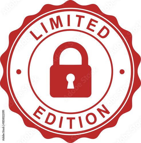 Limited Edition Red Security Badge Icon Design