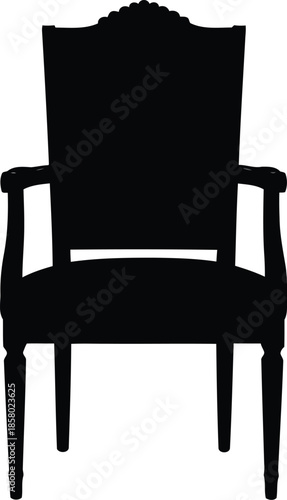 Elegant Vintage Armchair Silhouette for Home Decor