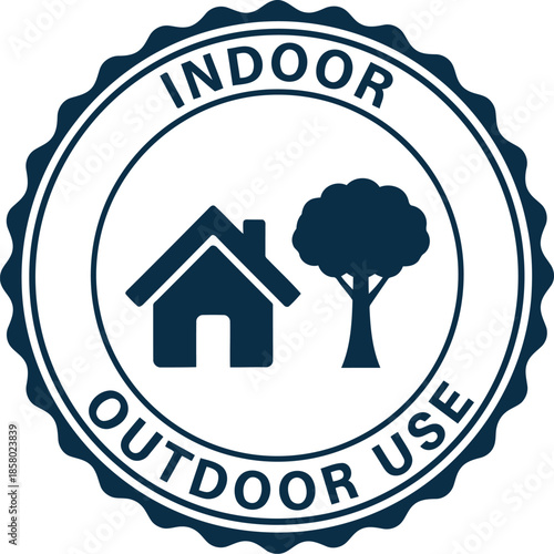 Indoor Outdoor Use Badge Icon for Branding