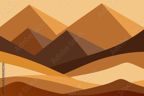 Abstract desert pyramids