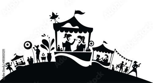 halloween castle vector illustration