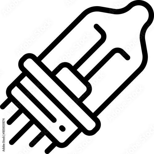 car lamp line icon. Clean and minimalist vector icon for websites, mobile apps, presentations, and logos. Fully scalable and customizable for any project.