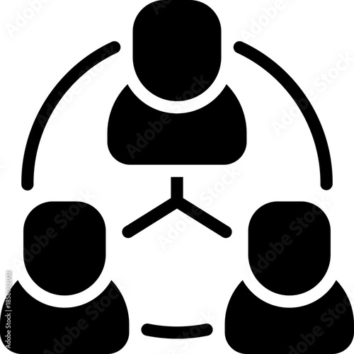 group glyph icon. Strong and solid vector icon for websites, mobile interfaces, presentations, and visual branding. High quality and easy to edit.