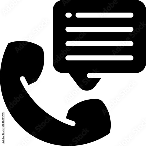 phone call glyph icon. Strong and solid vector icon for websites, mobile interfaces, presentations, and visual branding. High quality and easy to edit.