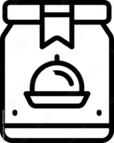 food pack line icon. Clean and minimalist vector icon for websites, mobile apps, presentations, and logos. Fully scalable and customizable for any project.